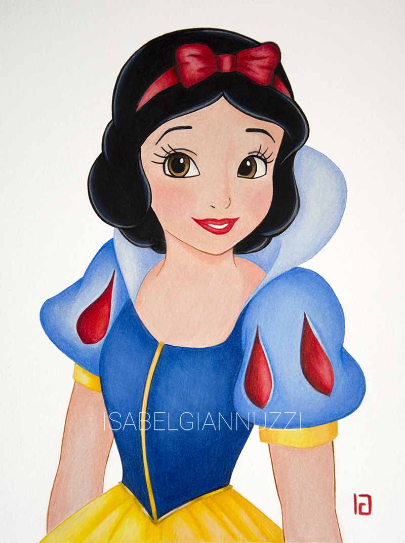 drawing snow white disney princess